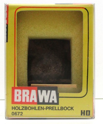 Brawa H0 0672 Holzbohlen-Prellboch, Resinguss - OVP (Z96-5)