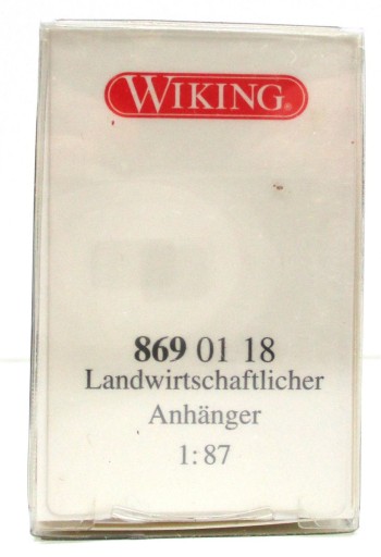 Wiking 1/87 869 01 18 Landwirtschaftlicher Anhänger OVP (Spur H0)(21-28K))