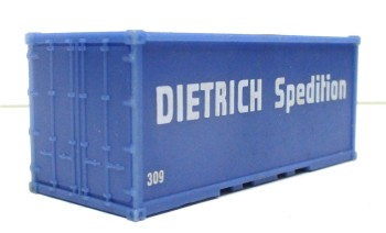 Spur H0 Containermodell Dietrich Spedition blau 20ft (1:87)(133-4)