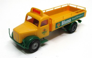 Brekina H0 1/87 Magirus Eckhaubr Getränkepritsche BLUNA o.OVP (Spur H0) (57-5)