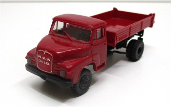 Brekina H0 1/87 MAN Pritschenkipper rot o.OVP (Spur H0) (57-8)