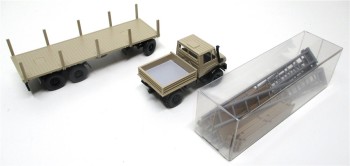 Wiking 1/87 0 392 04 27 Unimog mit Rungenanhänger OVP (Spur H0) (12-10)