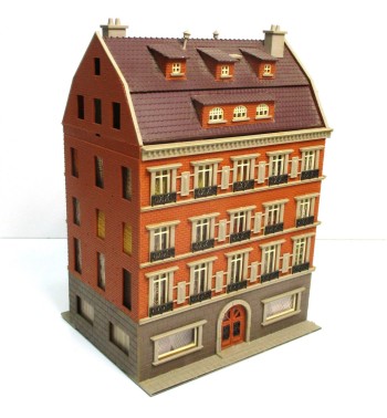 Spur H0 25222 Vollmer Stadthaus Terassen 5 Etagen Fertigmodell 