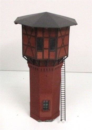 Spur H0 Auhagen Wasserturm Backstein / Fachwerk Fertigmodell 