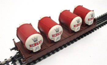 Spur H0 Fleischmann 5229K Behältertragwagen EKU DB OVP (946k)