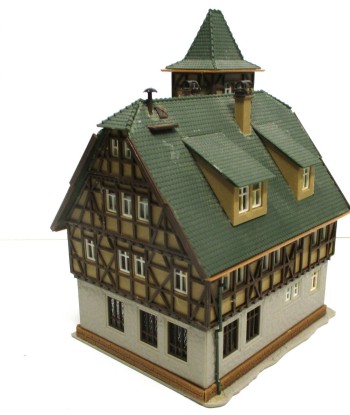 Spur N Vollmer Feuerwache mit Schlauchturm Fertigmodell 