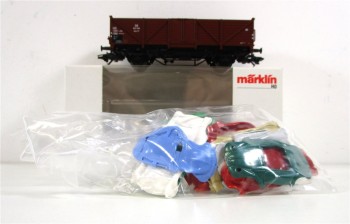 Spur H0 1/87 Märklin 46035 Hochbordwagen mit Ladung DB OVP (2512D)