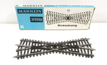 Spur H0 Märklin 2159 K-Gleis Kreuzung 22'30"  168,9mm Hohlprofilschiene (3415k)