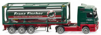 Wiking H0 1/87 053603 MB Actros Containersattelzug 30ft F. Fischer Spedition OVP