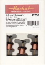 Herkat N 27030 Unterflurentkuppler N-Gleis 5 Stück   - OVP NEU