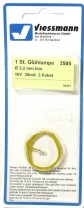 Viessmann 3505 Glühlampen 2 Stück klar 16V 30mA 2 Kabel OVP - NEU