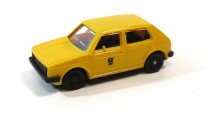 Spur H0 1/87 Fleischmann PKW Golf I gelb Post (53/40)