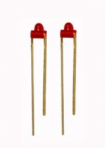 TAMS 81-30196-10 LED, bedrahtet, 1,6 mm, diffus farbig, rot, 50-150 mcd, 80°, 10-er Pack