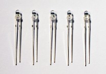 TAMS 81-30206-05 LED, bedrahtet, 3 mm, klar, blau, 1.250 mcd, 20°, 5-er Pack