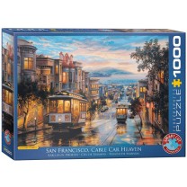 Eurographics Puzzle San Francisco Kabelbahn Himmel von Eugene Lushpin 1000 Teile - NEU