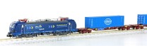 Lemke N LC96004 3-teiliges Set E-Lok EVB  BR 192 DSS, 2x Containerwagen - NEU