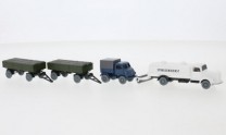 Set Wiking-Verkehrs-Modelle 85 MB L 3500 Sprengwagen und Unimog U 402 mit zwei Anhängern 