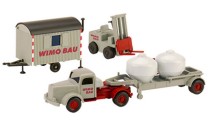 Set WiMo-Bau: Ausgabe 1 MB L 5000 S Zement-Sattelzug, Gabelstapler und Bauwagen 