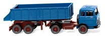 *Wiking H0 1/87 067709 Hinterkippersattelzug (MB) - azurblau - OVP NEU