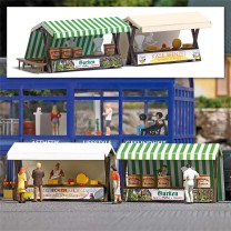 Busch H0 1822 Marktstände Gurken & Käse -NEU