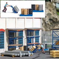 Busch H0 7842 Action Set: Fasswagen -NEU