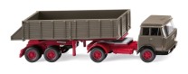 *Wiking H0 1/87 067710 Hanomag Henschel Hinterkippersattelzug beigegrau - OVP NEU