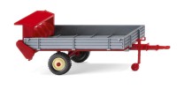 Wiking H0 1/87 088704 Fortuna Anhänger Stalldung-Breitstreuer silber/karminrot - OVP NEU