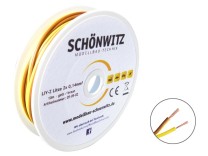 10m LIYZ Zwillingslitze 2x 0,14mm² gelb / braun
