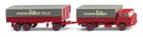 Wiking H0 1/87 041203 Henschel HS 14/16 Pritschenhängerzug Spedition Beißner  - NEU