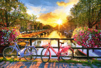 Castorland  C-104536-2 Picturesque Amsterdam with Bicycles, Puzzle 1000 Teile