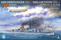 Takom 1:700 TAKSP7043 SMS DERFFLINGER 1916 & SMS LUETZOW 1916  & ZEPPELIN Q CLASS (LIMITED EDITION
