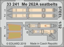 Eduard Accessories 1:32 33241 Me 262A seatbelts STEEL f. Revell