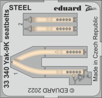 Eduard Accessories 1:32 33340 Yak-9K seatbelts STEEL for ICM