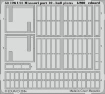 Eduard Accessories 1:200 53126 USS Missouri part 10-hull plates f. Trum