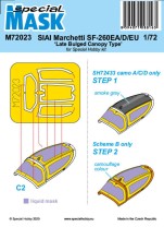 Special Hobby 1:72 100-M72023 SIAI-Marchetti SF-260EA/D/EU Late Bulged Canopy Type Mask