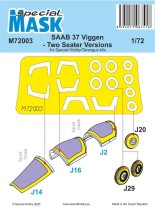 Special Hobby 1:72 100-M72003 SAAB 37 Viggen Two Seater Mask