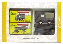 Schuco H0 1/87 02558 Deutsche Post Philatelie Sonderedition Schuco Unimog 401 mit Hänger OVP (A71-23)