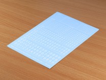 Matho Models  80003 Decal Numbers - small, white, type 1