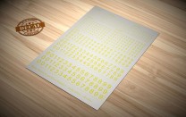 Matho Models  80026 Decal Numbers - small, yellow