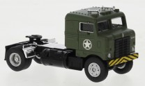 Brekina 1/87 85954 Kenworth Bullnose dunkelgrün, 1950, US Air Force,  - NEU