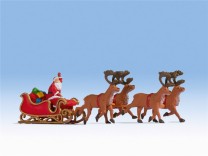 NOCH H0 15924 Weihnachtsmann mit Schlitten, 