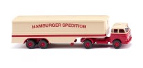 *Wiking H0 1/87 051239 Koffersattelzug MAN Pausbacke "Hamburger Spedition" - NEU