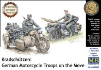 Master Box Ltd. 1:35 3548F Kradschutzen: Ger. motorcycle troops