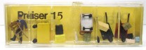 Spur H0 Preiser 10015 Bahnmitarbeiter Transportkarren Figuren OVP (6051k)