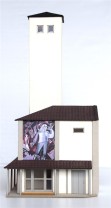 Loewe 3001 Schlauchturm mit Eingangsbereich, H0 (Lasercut-Bs.)    - OVP NEU