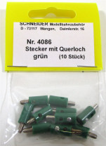 Schneider 4086 - Querlochstecker 10 Stück grün   - OVP NEU