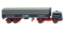 *Wiking H0 1/87 051404 MAN Pausbacke Pritschensattelzug Spedition Schmidt - OVP NEU