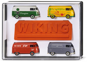 Wiking H0 1/87 0217001 Geschenkpackung mit 4x VW T1 unterschiedlich dekoriert - NEU