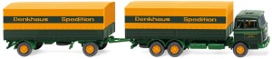 *Wiking H0 1/87 045601 MB 2223 Pritschenhängerzug Denkhaus Spedition - NEU