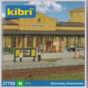 Kibri N 37759 Bausatz Bahnsteig Osterburken - OVP NEU
